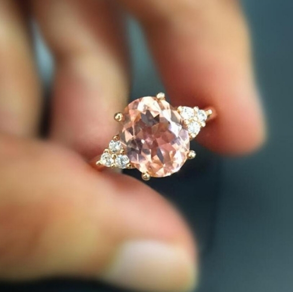 Sparkling Pink CZ Ring - Picture 3 of 7
